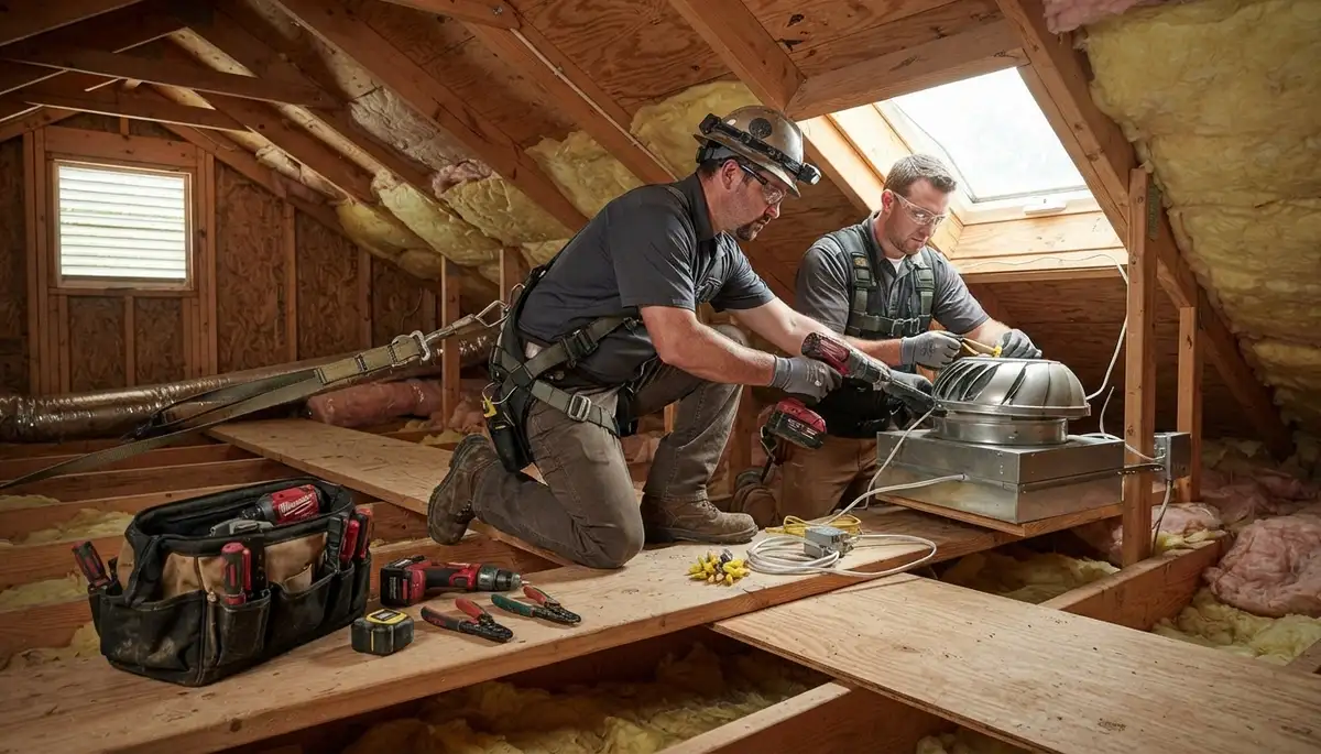 Attic fan installation and repair service by On Call Electrical in Milwaukee, WI