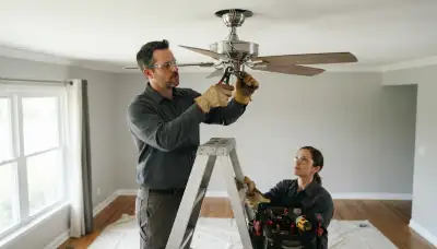 Ceiling fan installation and electrical wiring service in Milwaukee, WI
