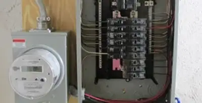 electrical panel upgrade service showing outdated electrical panel prepared for professional replacement in Milwaukee, WI