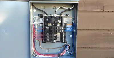 electrical panel upgrade service featuring newly installed electrical panel wired by licensed electricians in Milwaukee, WI