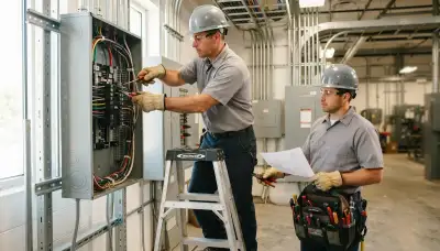 Electrician providing electrical service for a Milwaukee, WI home