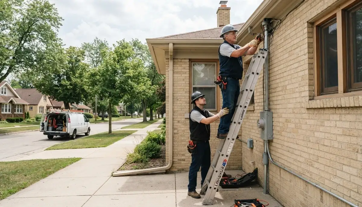 Milwaukee, WI electrician service area for residential and commercial electrical repairs