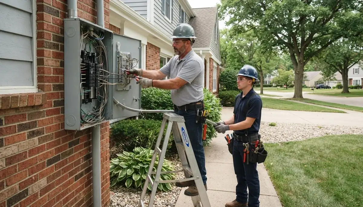 Electrician providing professional electrical services in Milwaukee, WI