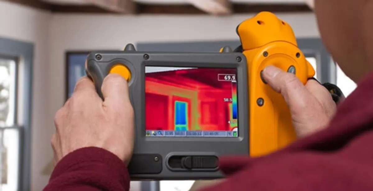home energy audit service capturing thermal readings to analyze insulation and electrical efficiency in Milwaukee, WI