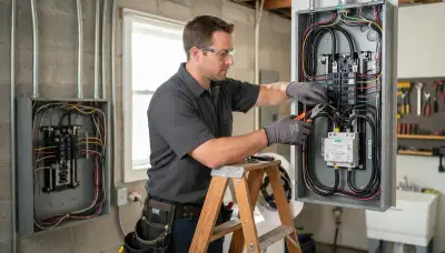 Milwaukee home electrical panel with lightning surge protection installed by On Call Electrical