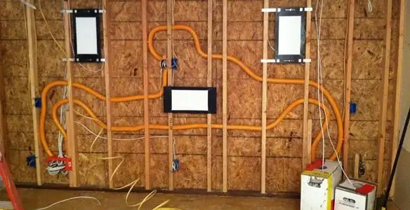 new construction wiring project displaying complete electrical system layout installed by professionals in Milwaukee, WI