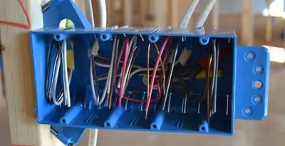 new construction wiring installation featuring electrical boxes and cable routing by expert electricians in Milwaukee, WI