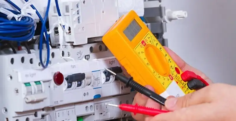 Residential electrician testing home electrical panel for safety and performance in Milwaukee, WI