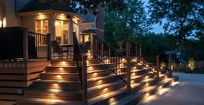 Residential electrician installing outdoor lighting for home safety in Milwaukee, WI