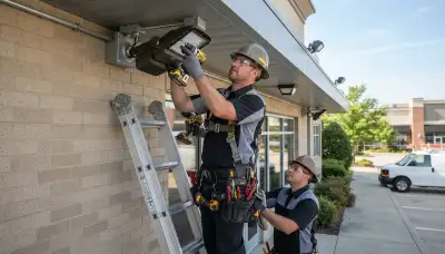 Security lighting installation for a Milwaukee, WI home by On Call Electrical electrician