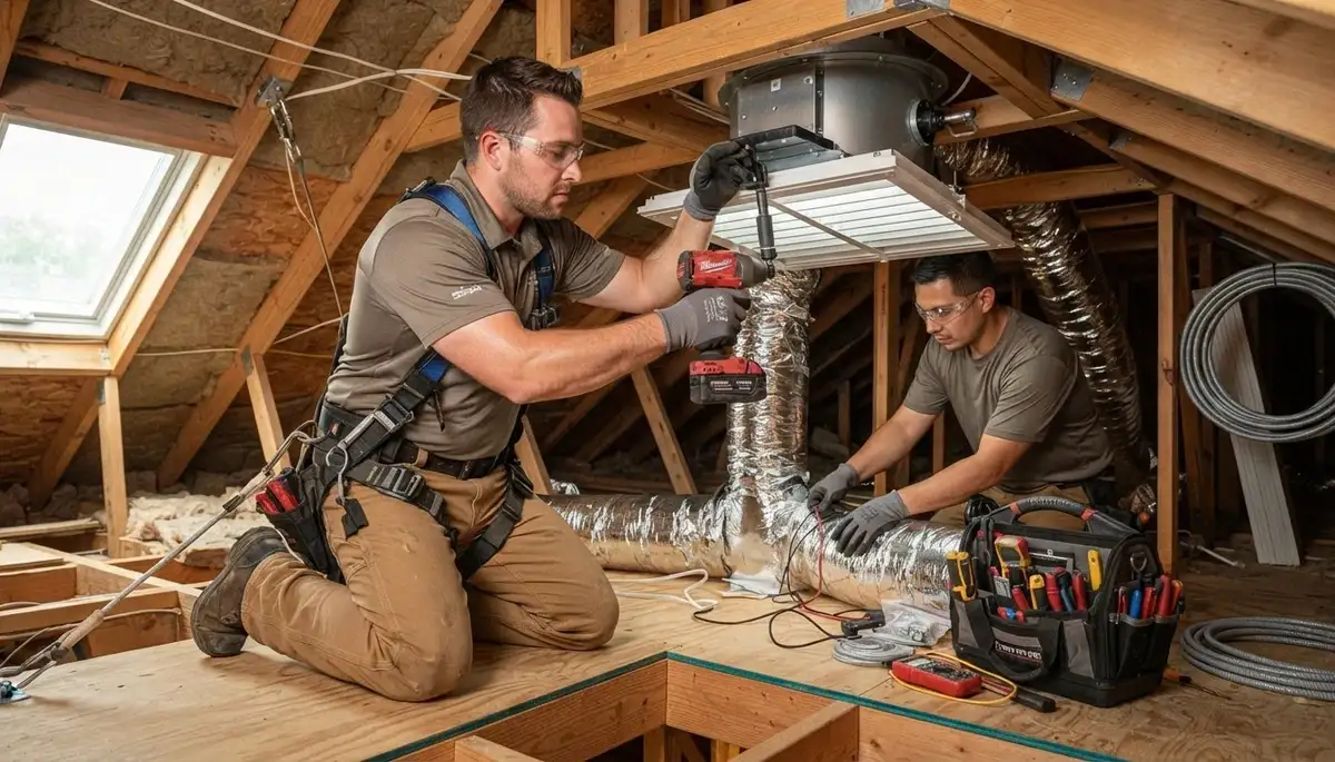 Whole house fan installation service for Milwaukee, WI homes by On Call Electrical